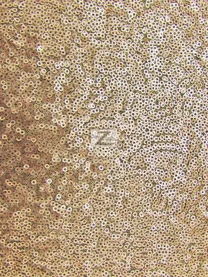 Mini Disc Sequin Nylon Mesh Fabric / Matte Beige / Sold By The Yard