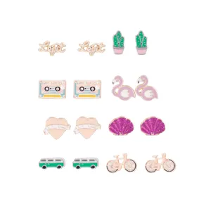 Mixed Metal Legit Beach 8-Pack Earring