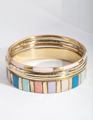 Multi Mixed Bangle 4-Pack