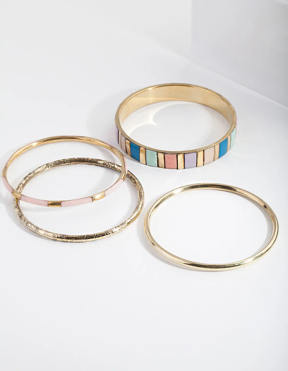 Multi Mixed Bangle 4-Pack