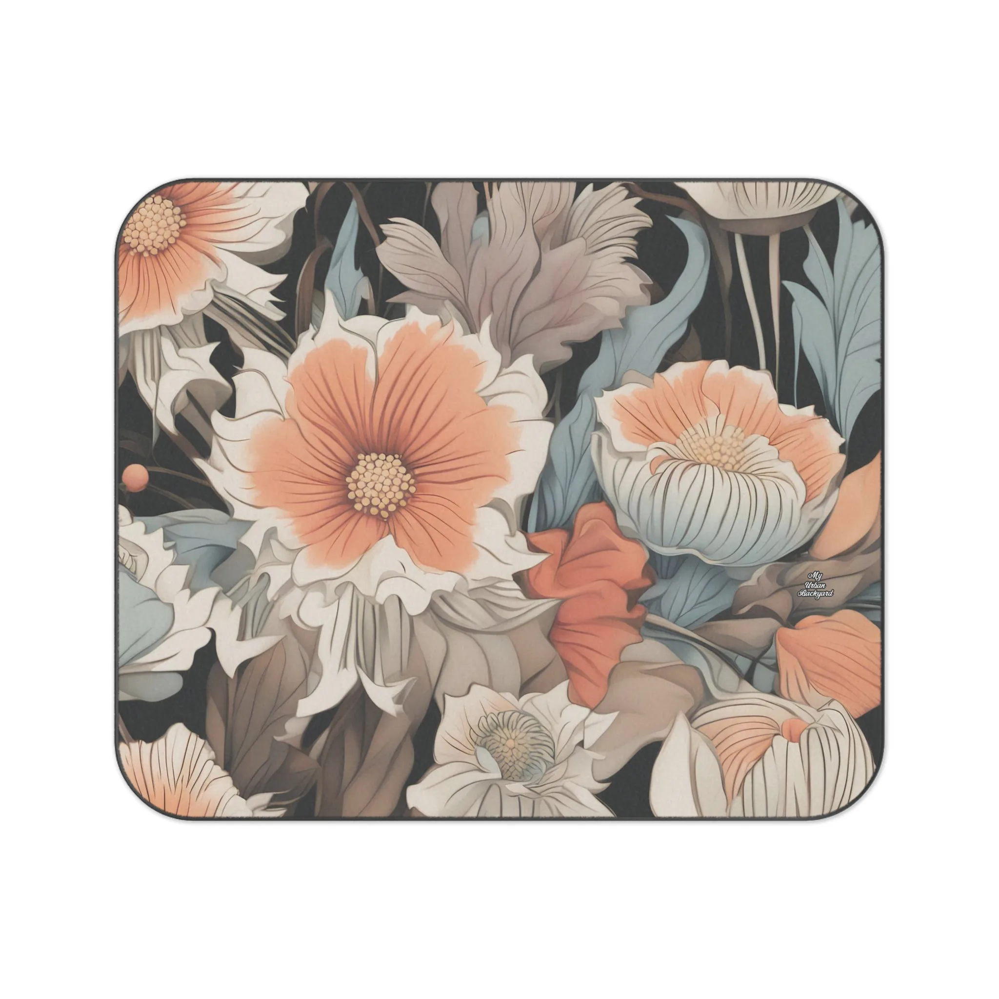 Muted Wildflower Bouquet, Outdoor Picnic Blanket with Soft Fleece Top, Water-Resistant Bottom, 61" × 51"