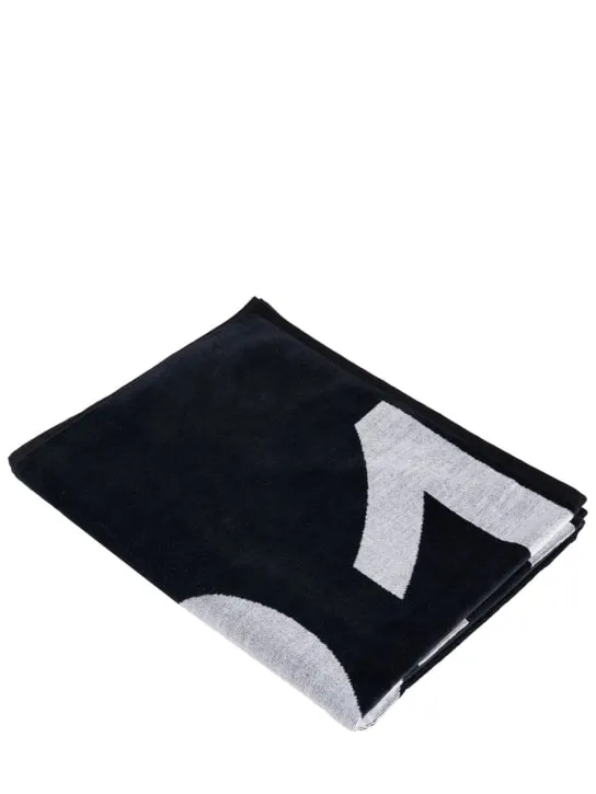 N°21   Logo print cotton terry beach towel 