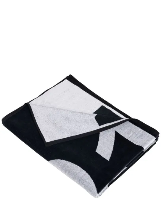 N°21   Logo print cotton terry beach towel 