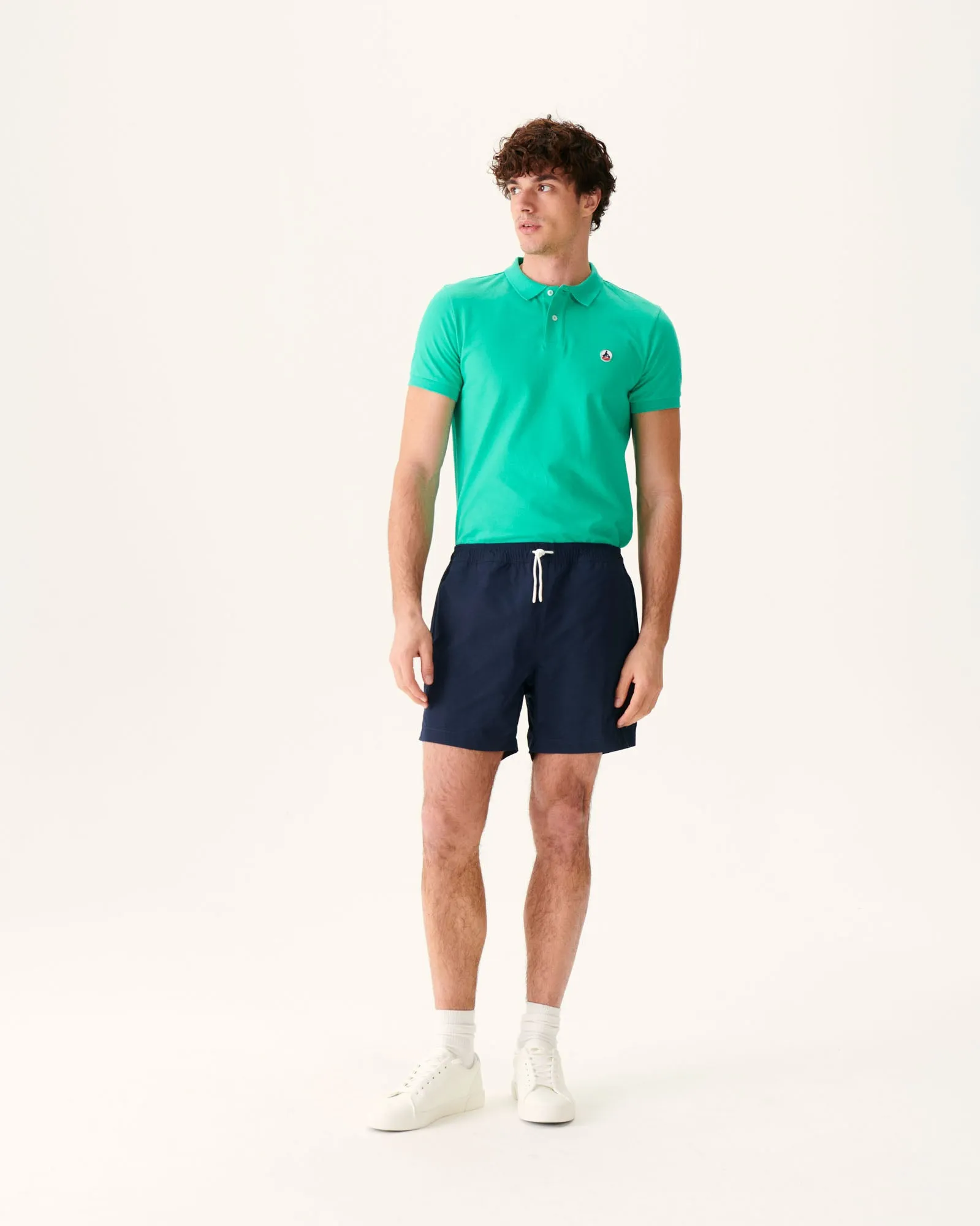 Navy Biarritz swim shorts