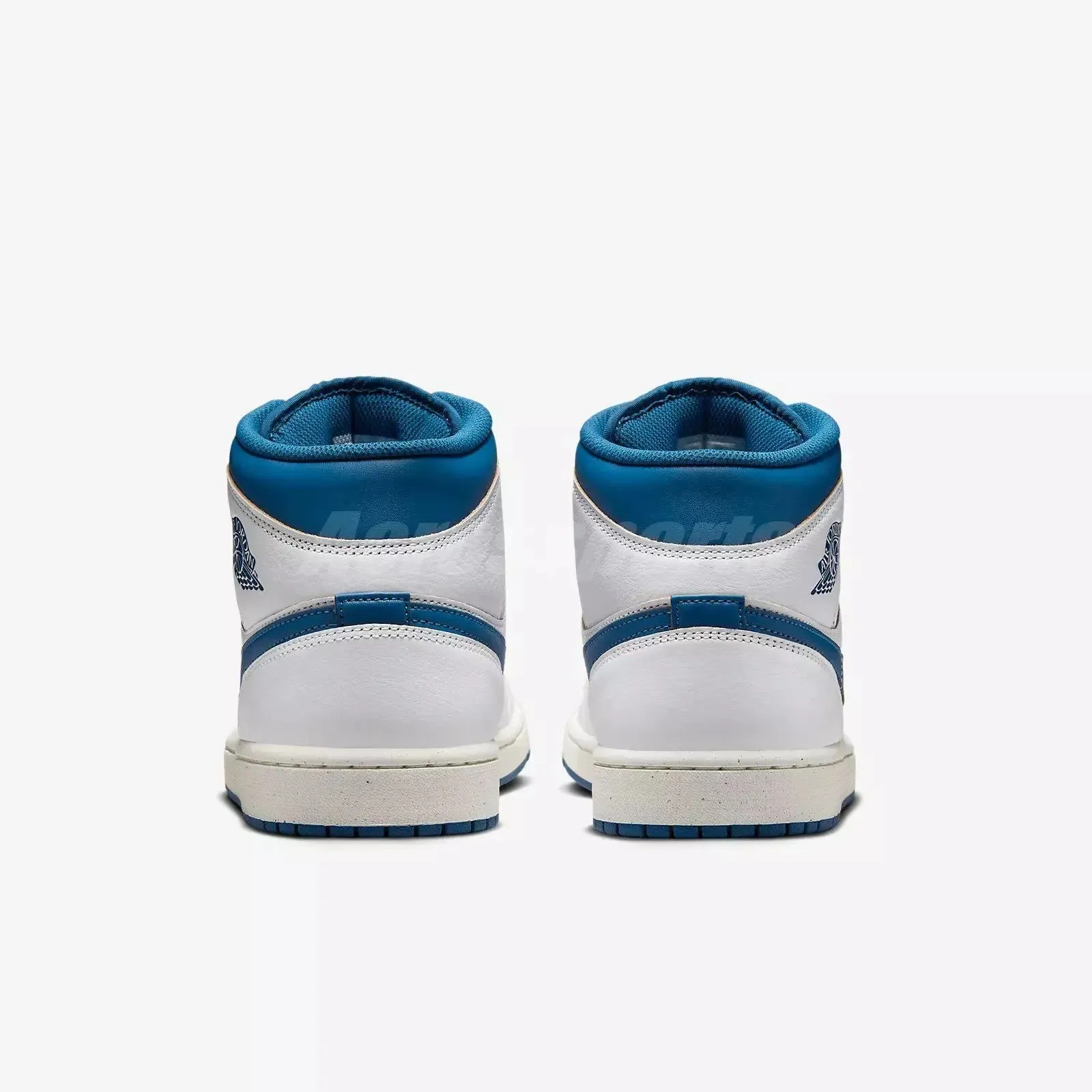 Nike Men's Air Jordan 1 Mid SE Shoes - White / Sail / Industrial Blue