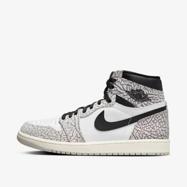 Nike Men's Air Jordan 1 Retro OG Shoes - Tech Grey / Muslin / Black / White