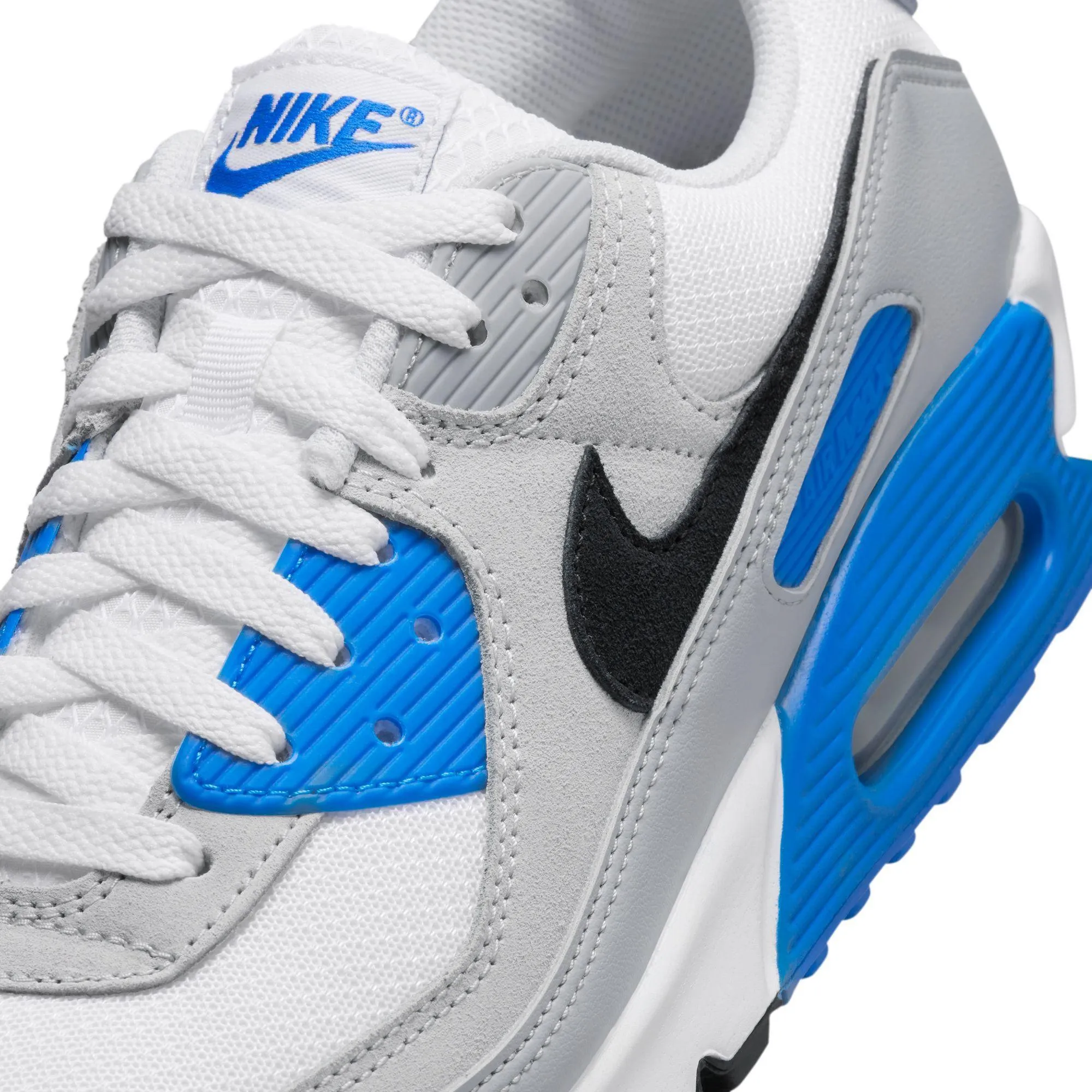 Nike Men's Air Max 90 Shoes - White / Black / Photo Blue / Pure Platinum