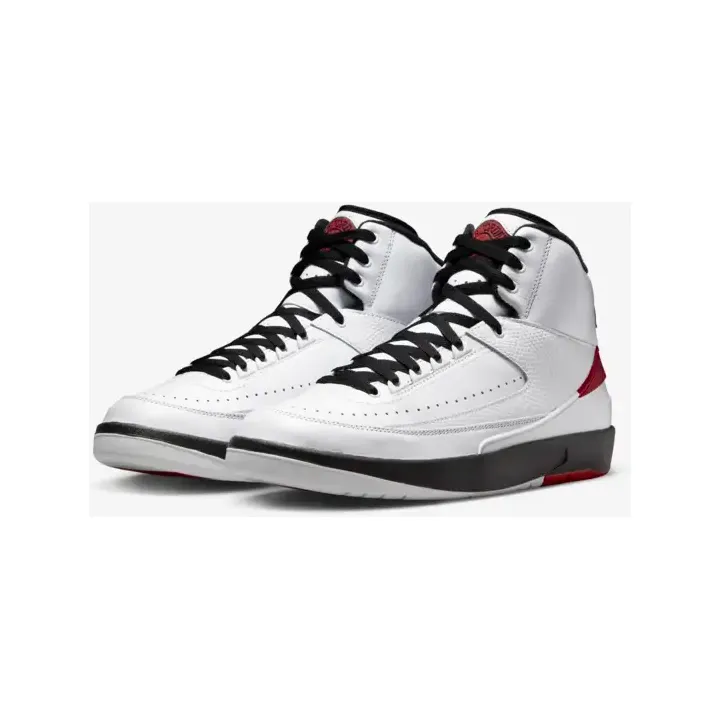 Nike Men's Jordan Retro 2 Shoes - White / Varsity Red / Black