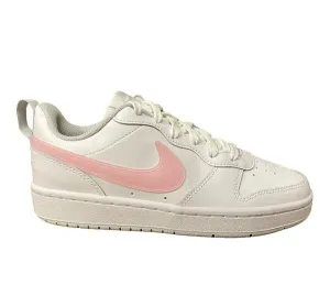 Nike scarpa sneakers da ragazza Court Borough Low 2 DD3023 100 bianco arrurro rosa