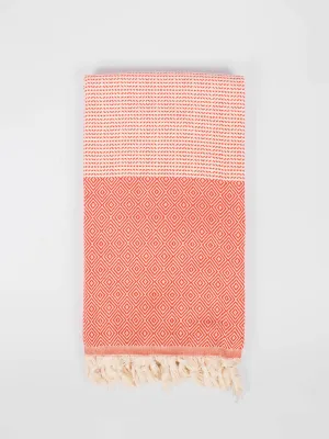 Nordic Dot Hammam Towel, Orange