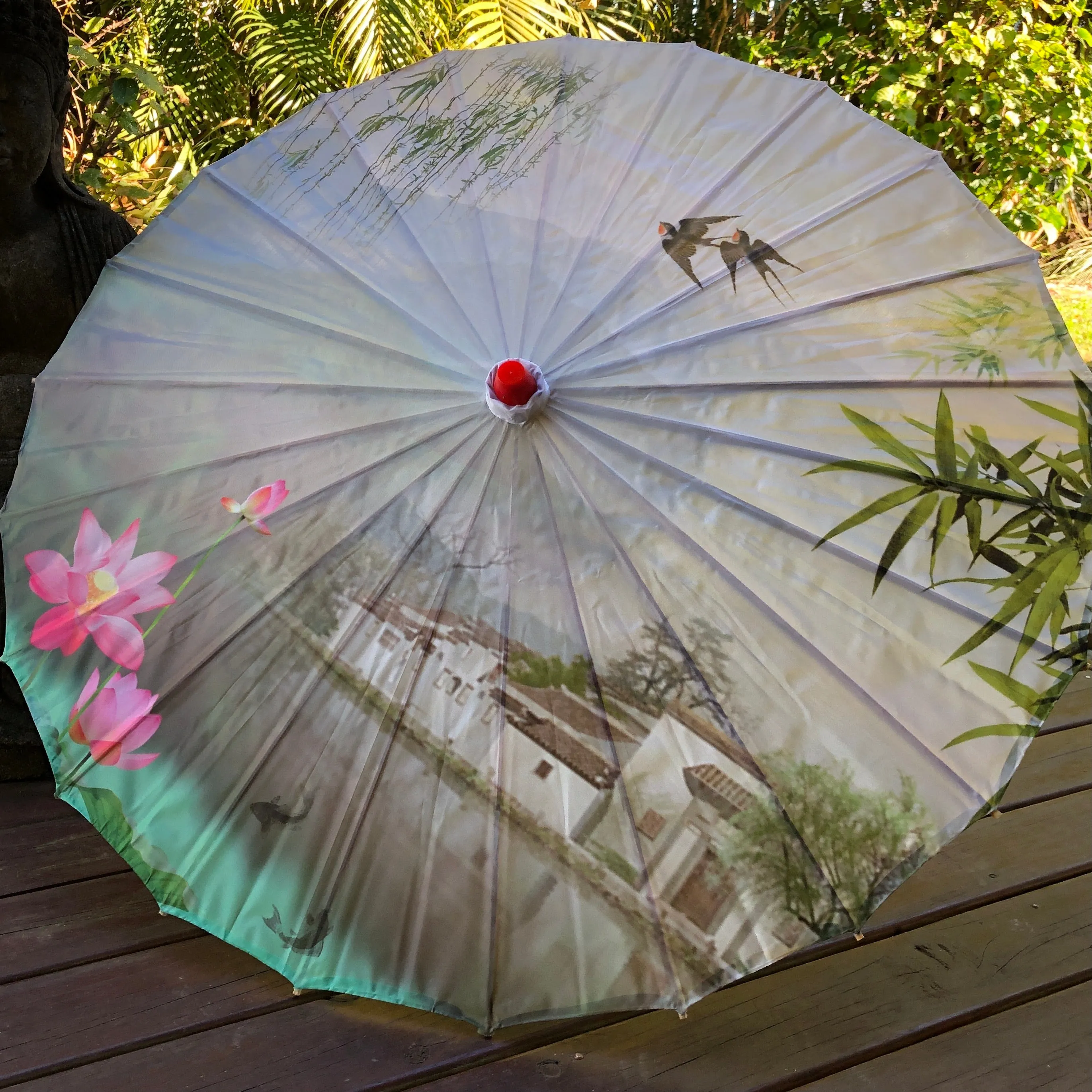 Nylon Parasol - Chinese landscape