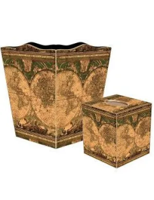 Old World Chart Decoupage Bath Set