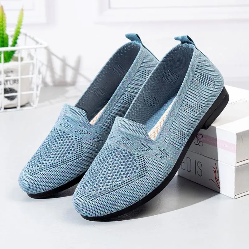 Owlkay Weaving Breathable Loafers  Comfortable Walking Casual Flats Shoes WF04