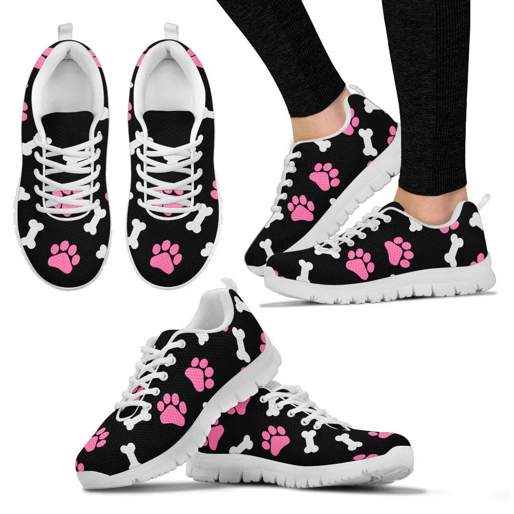 Paws and bones pink -  Women's Sneakers