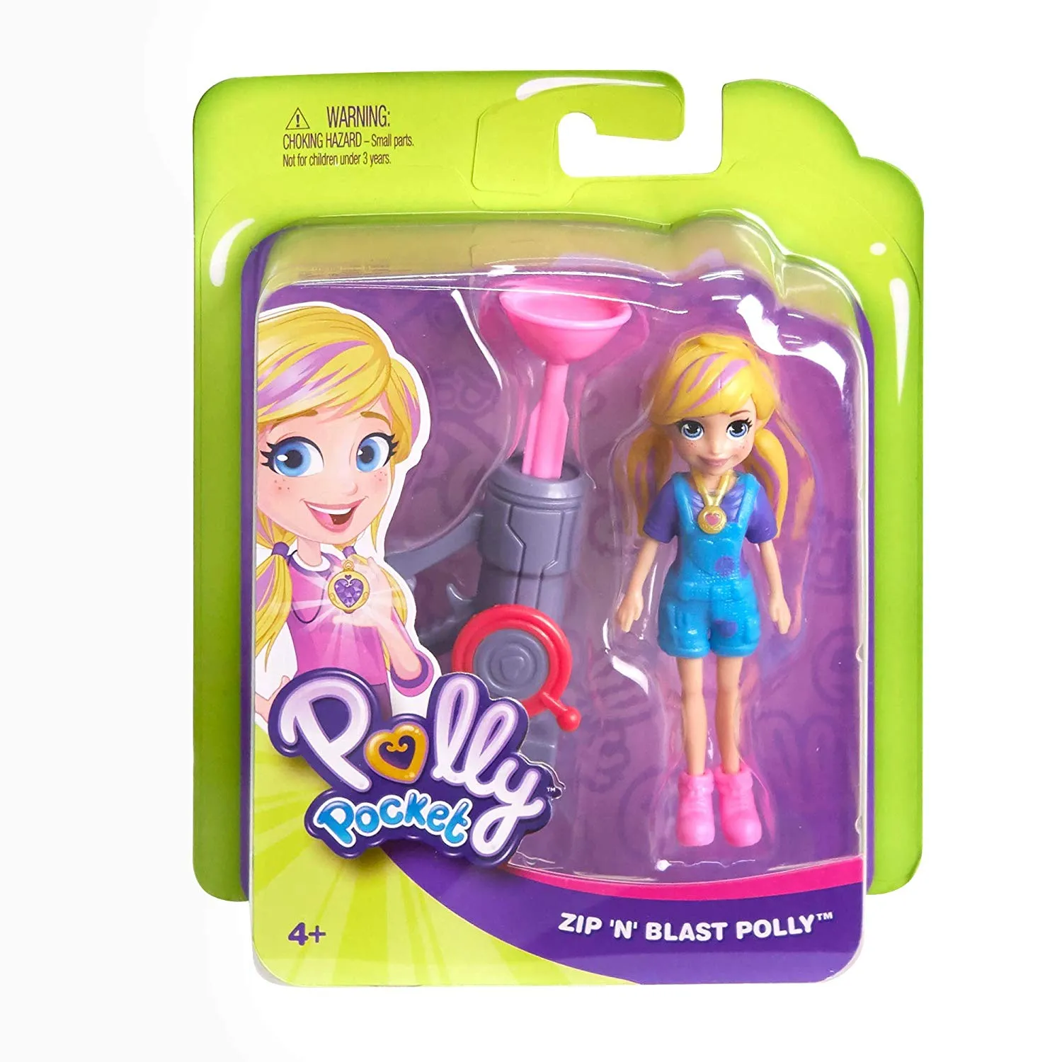 Polly Pocket Active Pose Doll, Zipline Polly