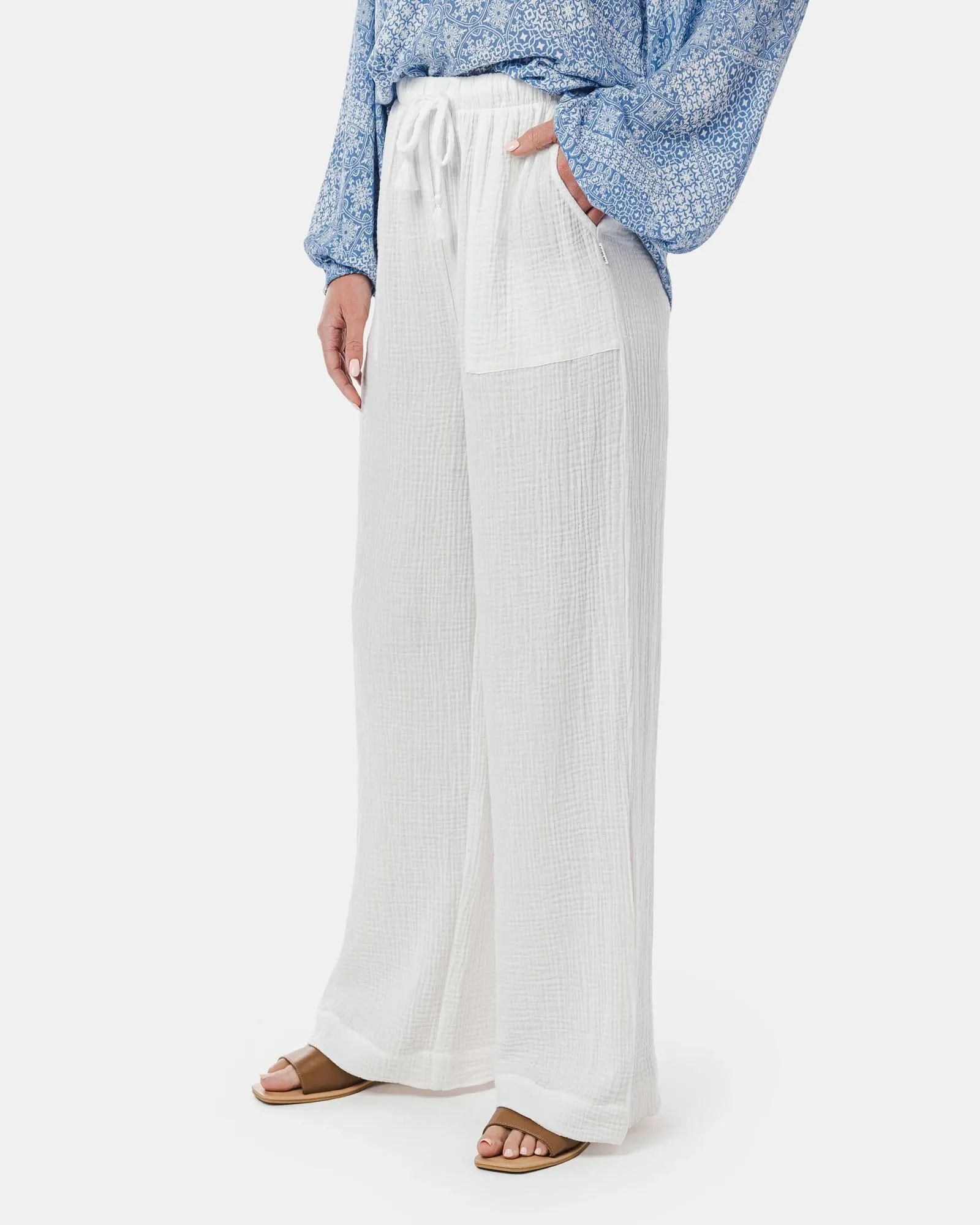 popular  Drawstring Beach Pants - Piping Hot