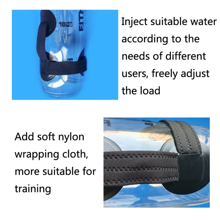 Portable Foldable Water-Filled Inflatable Weight Bag Weightlifting Balance Strength Training Fitness Weight Bag, Colour: 25kg (Transparent)