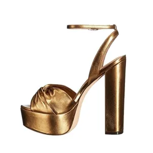 Pre Order:  Gold Goddess Ankle Strap Sandals