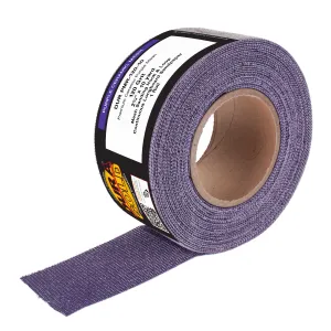 Premium 120 Grit Purple Ceramic Mesh Longboard Sandpaper, 2-3/4" Wide Continuous 10 Yard Roll - Dustless Hook & Loop Backing for Auto & Woodworking Air File Long Board Sanders, Sanding Block