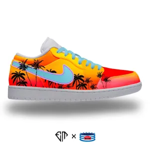 "SoFlo Sunset" Jordan 1 Low Shoes