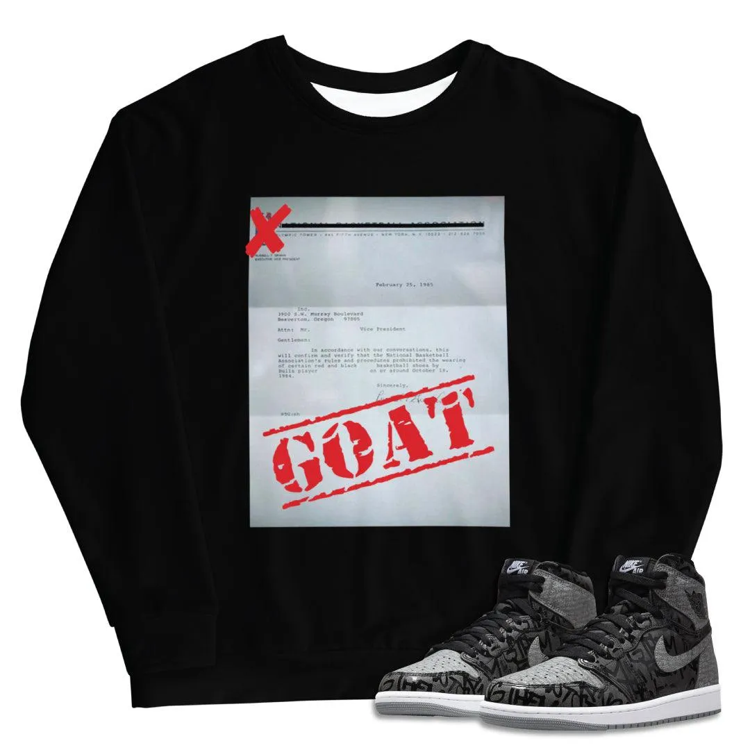 Retro 1 "Rebellionaire" Banned Letter Sweatshirt