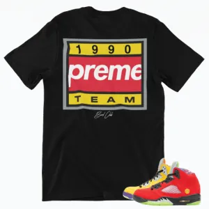 Retro 5 What the Supreme shirt