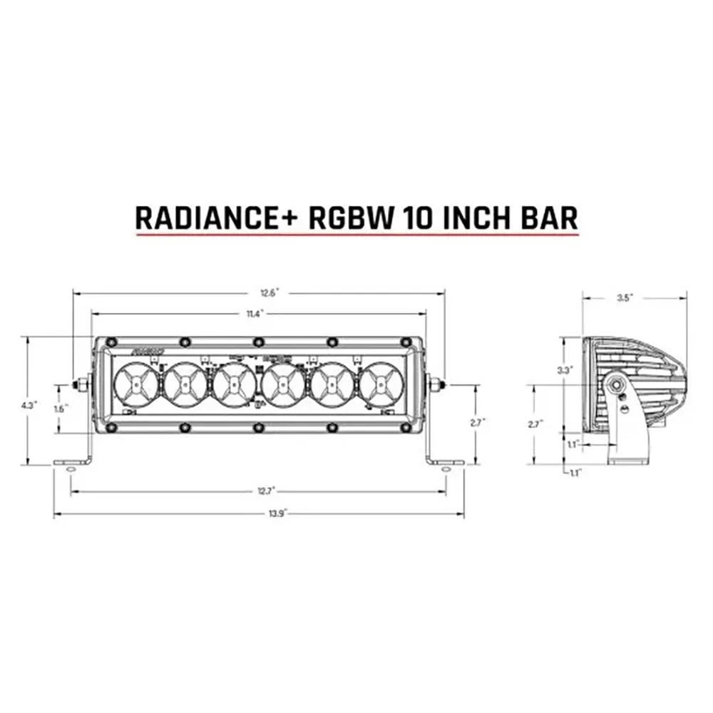 RIGID Industries Radiance   10" Light Bar - RGBW [210053]