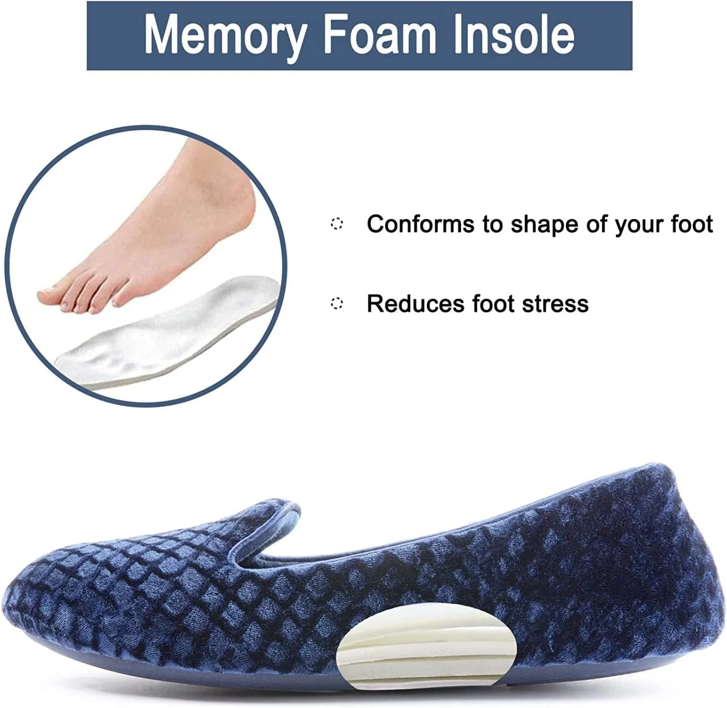 ROCK DOVE -  Velour Memory Foam Slipper