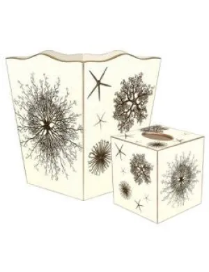 Sea Urchin & Starfish Decoupage 2-Pc. Bath Set