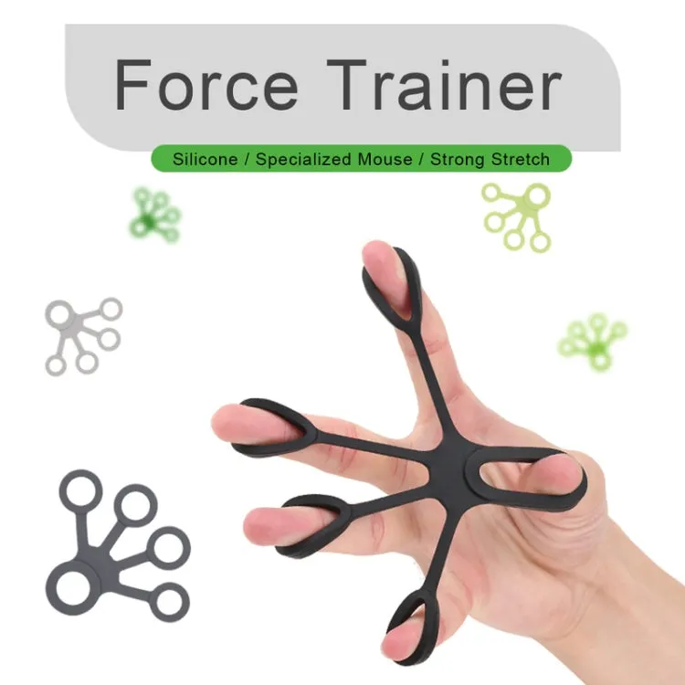 Silicone Finger Trainer Device Fan-shaped Pull Ring(Dark Green)