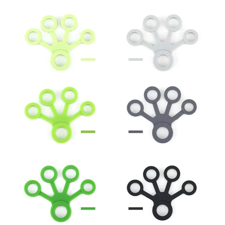 Silicone Finger Trainer Device Fan-shaped Pull Ring(Dark Green)