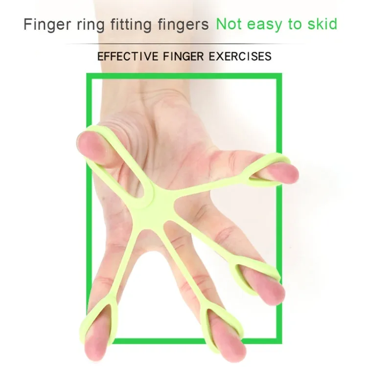 Silicone Finger Trainer Device Fan-shaped Pull Ring(Dark Green)