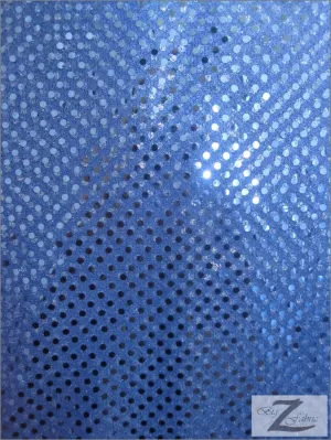 Small Confetti Dot Sequin Fabric / Royal Blue / Sold By The Yard