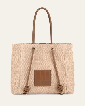 ST TROPEZ TOTE BAG NATURAL TAN MULTI