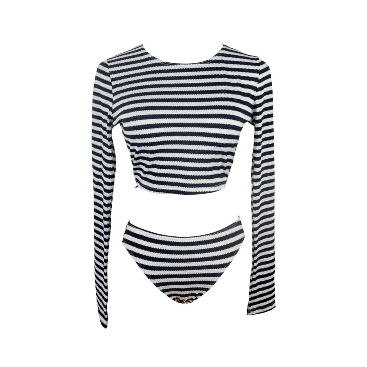 Striped Two Piece Tankini Swimsuit