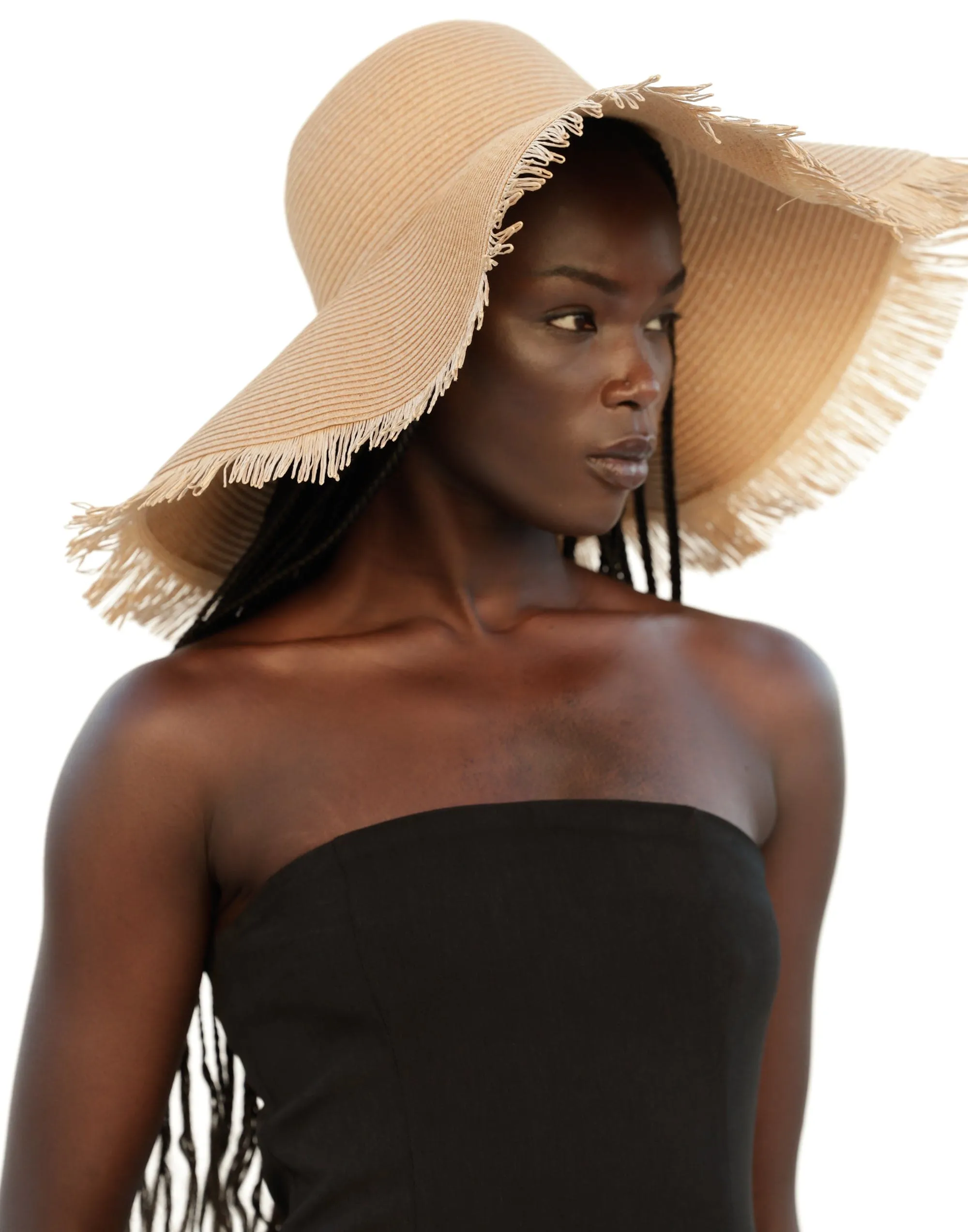 Tamara Wide Brim Straw Hat (Caramel)