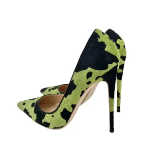 TEEK - Hair Splotch Green Pumps