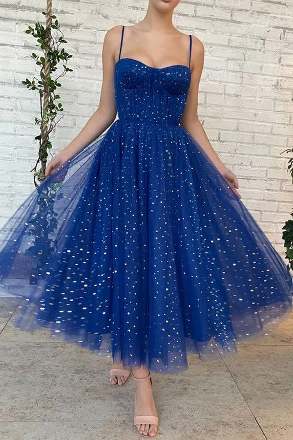 Tulle Sweetheart Straps Short Prom Dress Tea Length Homecoming Dresses PD447