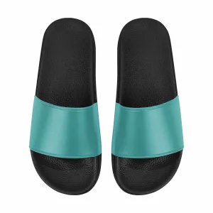 Uniquely You Mens Slide Sandals /   Mint Blue Flip-Flops