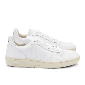 V-10 Leather Trainer - Extra White