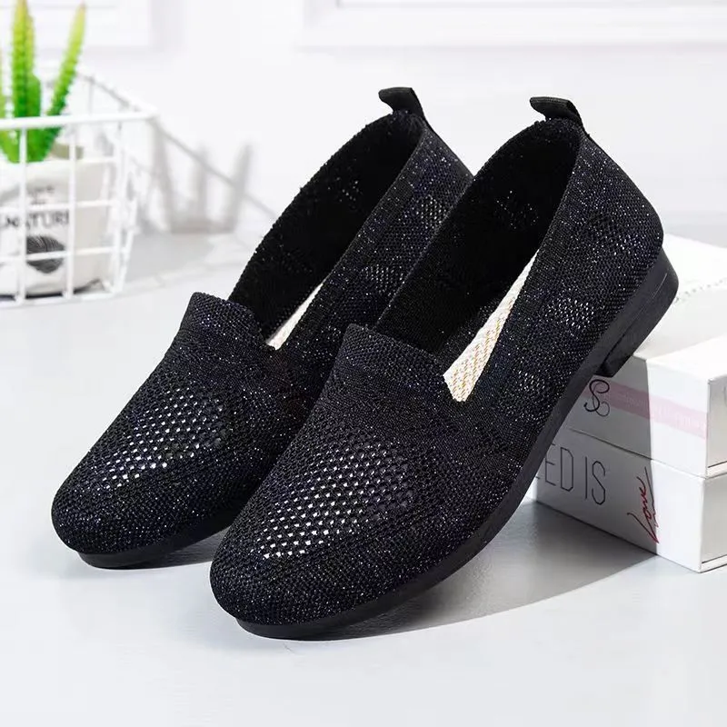 Vanccy Weaving Breathable Loafers  Comfortable Walking Casual Flats Shoes WF04