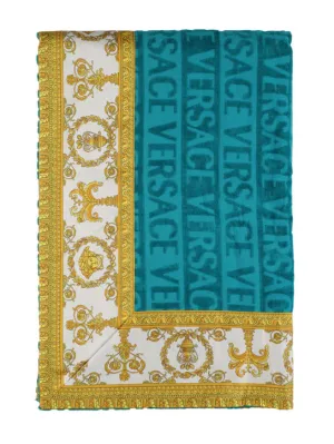 Versace   Barocco &amp; Robe printed beach towel 