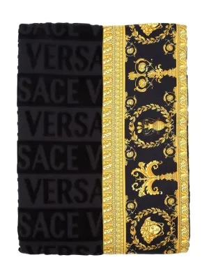 Versace   Barocco &amp; Robe printed beach towel 