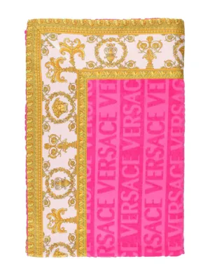 Versace   Barocco &amp; Robe printed beach towel 