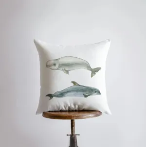 Watercolor Dolphins | Pillow Cover | Ocean | Throw Pillow | Home Decor | Modern Decor | Pillow | Gift for her | Accent Pillow Covers | Sea