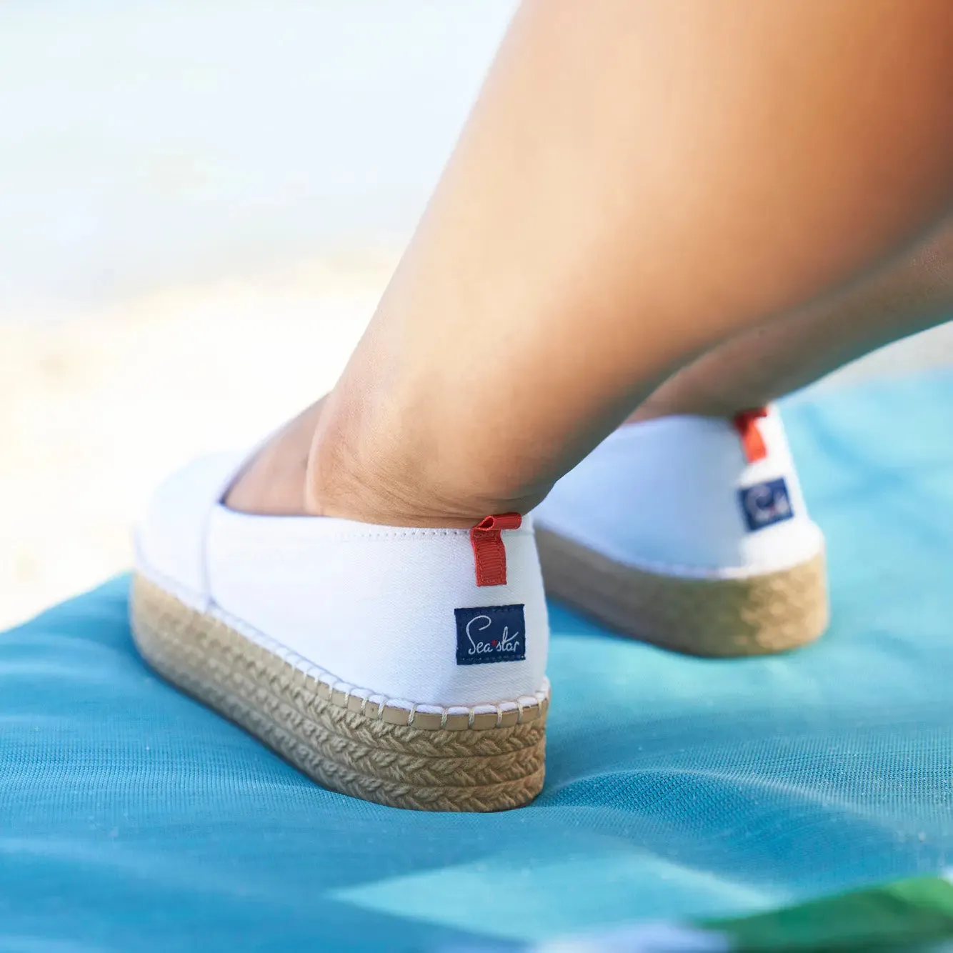 WHITE DENIM - WOMENS COASTAL PLATFORM