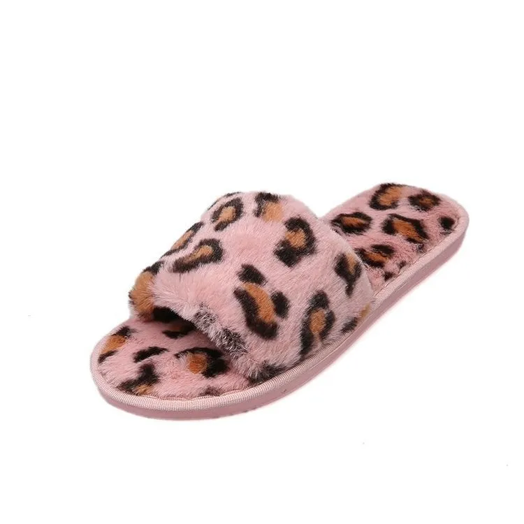 Winter Women House Slippers Faux Fur Fashion Warm Shoes Woman Slip on Flats Female Slides Black Pink cozy home  furry slippers