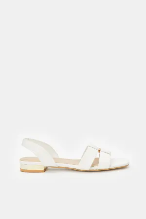 Women White Slingback Sandal