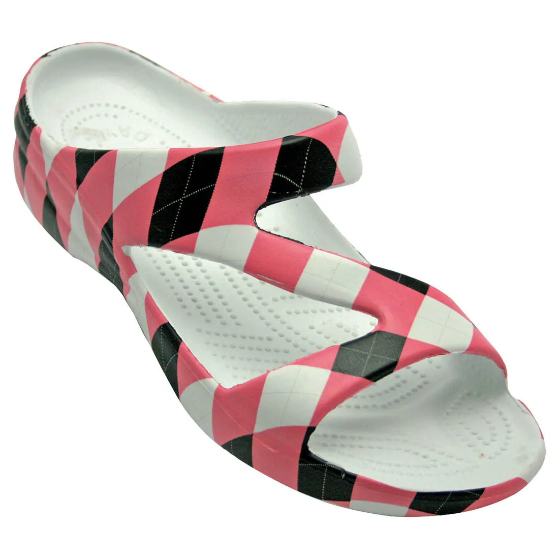 Women's Loudmouth Z Sandals - Pink and Black Tile