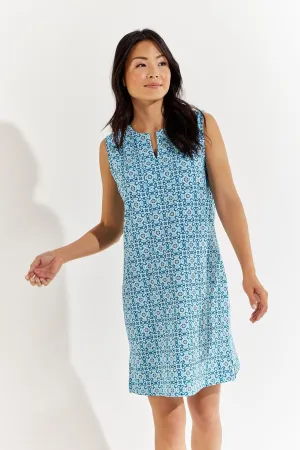 Women's Oceanside Tank Dress  |  Aruba Blue Medallion Bliss